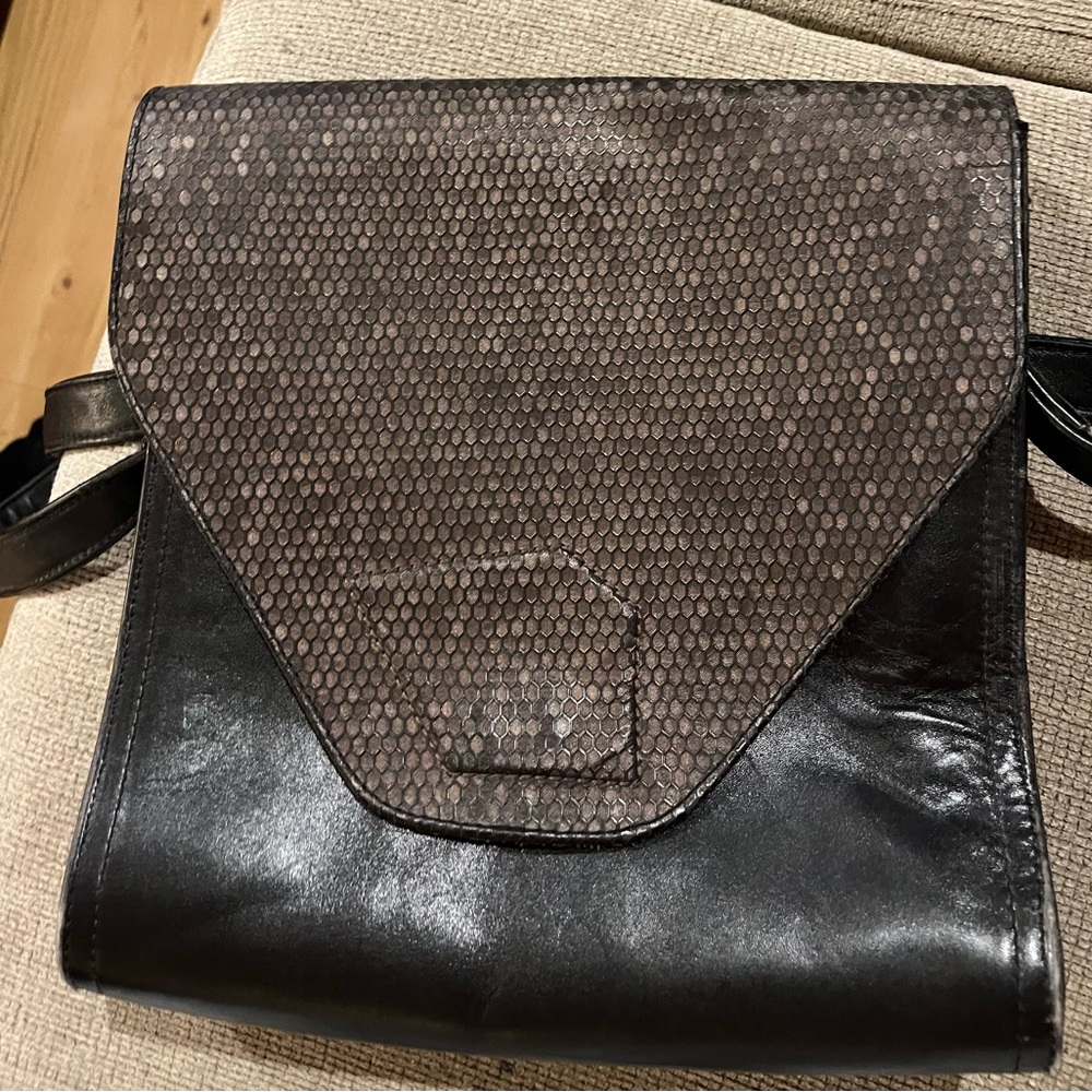 Vintage genuine, leather Crossbody bag. By Chris of New York.